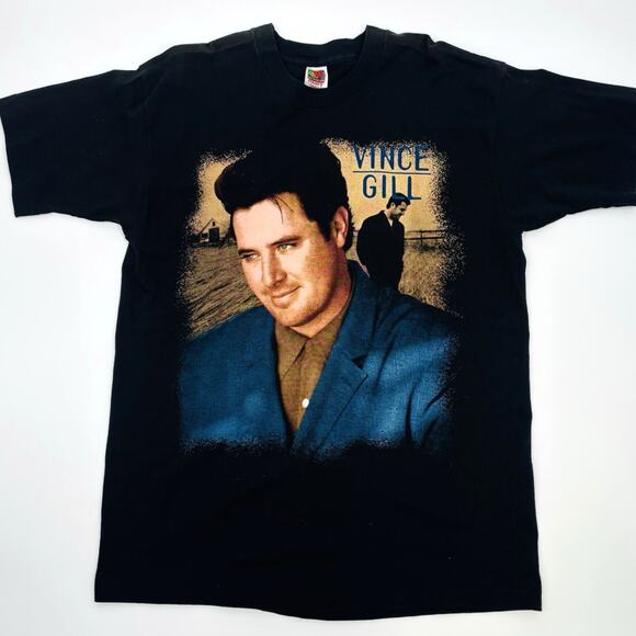Fruit of the Loom Other - Vintage 90s Vince Gill Country Music Tour T-Shirt Size XL Single Stitch Black